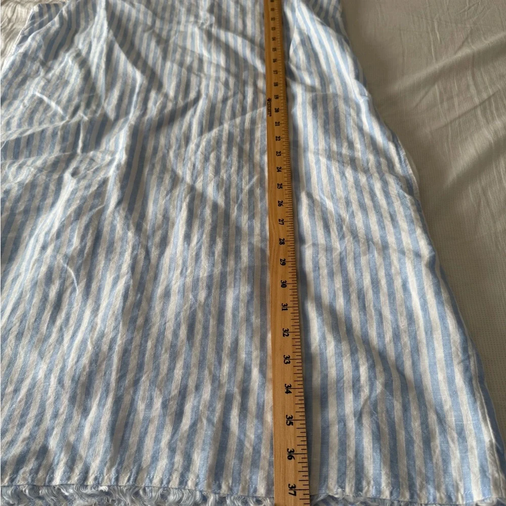 Tommy Bahama Light Blue and White Frayed Edge Top - Picture 10 of 10